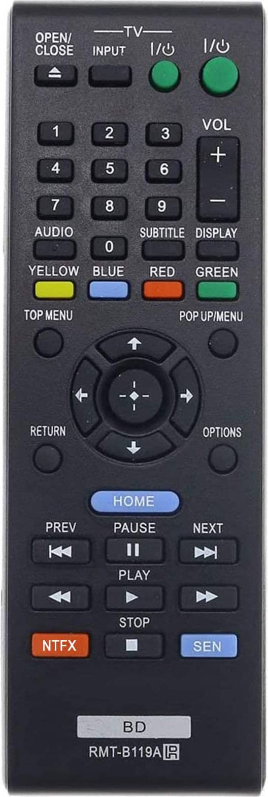 Blu ray disc Vinabty RMT-B119A Replaced Remote for Blu-Ray Disc