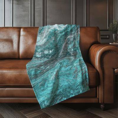 Addison Rugs Premium Machine Washable Abstract Contemporary Sherpa Throw Blanket Blankets