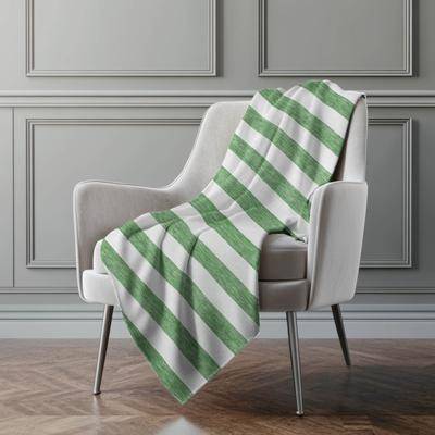 Addison Rugs Premium Machine Washable Modern Stripes Sherpa Throw Blanket Blankets