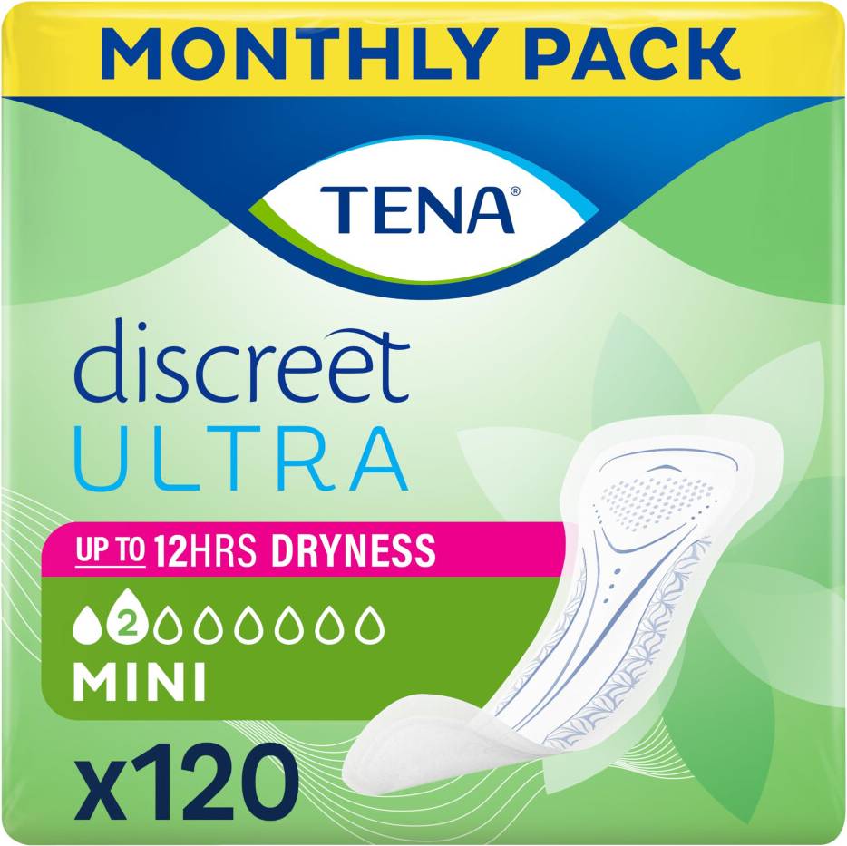 Tena lady mini TENA Discreet Ultra Mini Incontinence Pads with Light