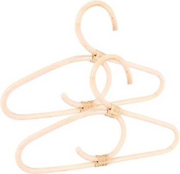 Sodial 2pcs Rattan Clothes Hanger Organizer Rack