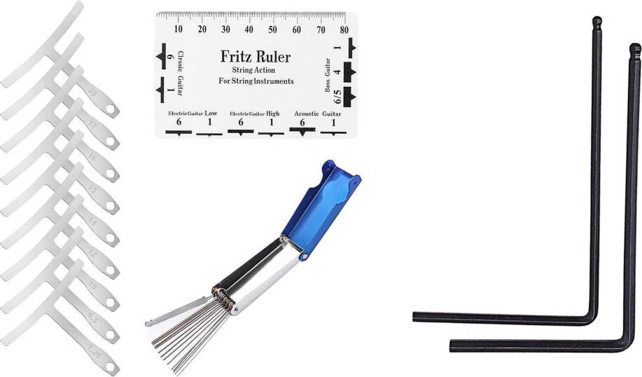 9Pcs Understring Radius Gauge String Action Ruler