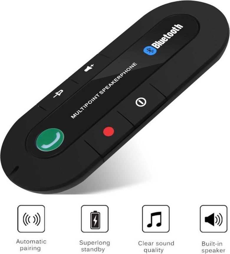 Mini V4.1 Inalámbrico Bluetooth Visera Solar Kit