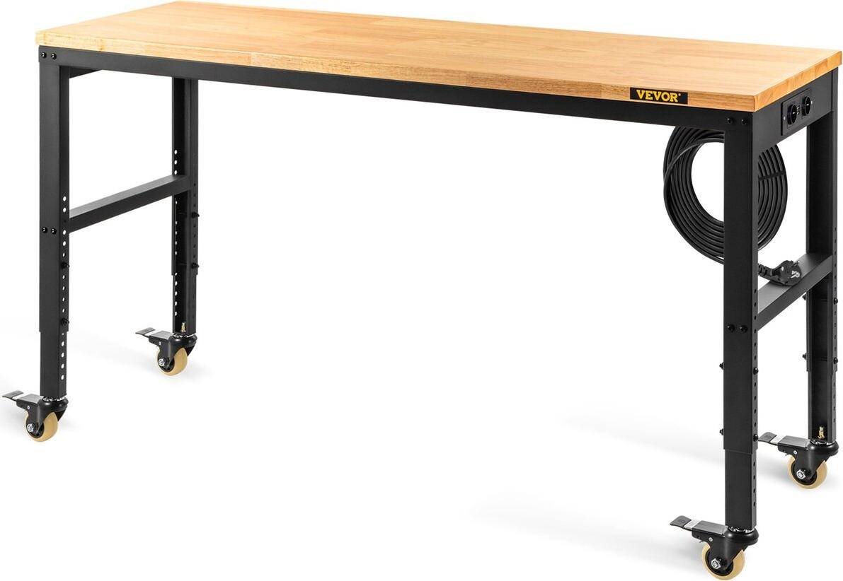 Workbench VEVOR Workbench Adjustable Height Garage Table
