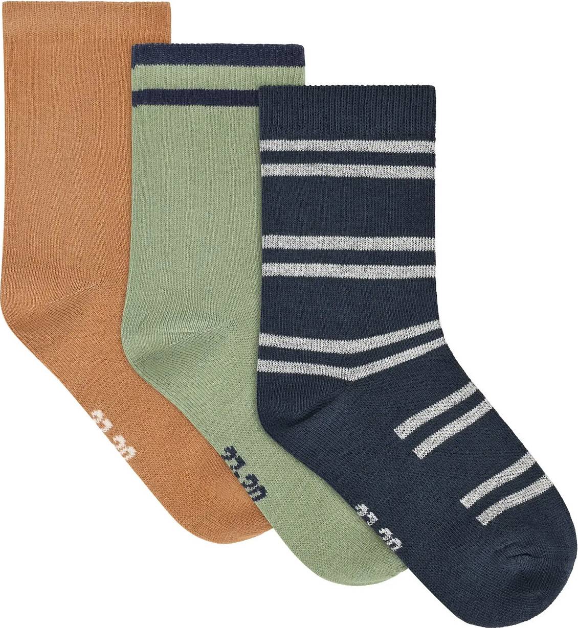 Minymo 3-Pack Lily Pad Socks - Multi/Patterned