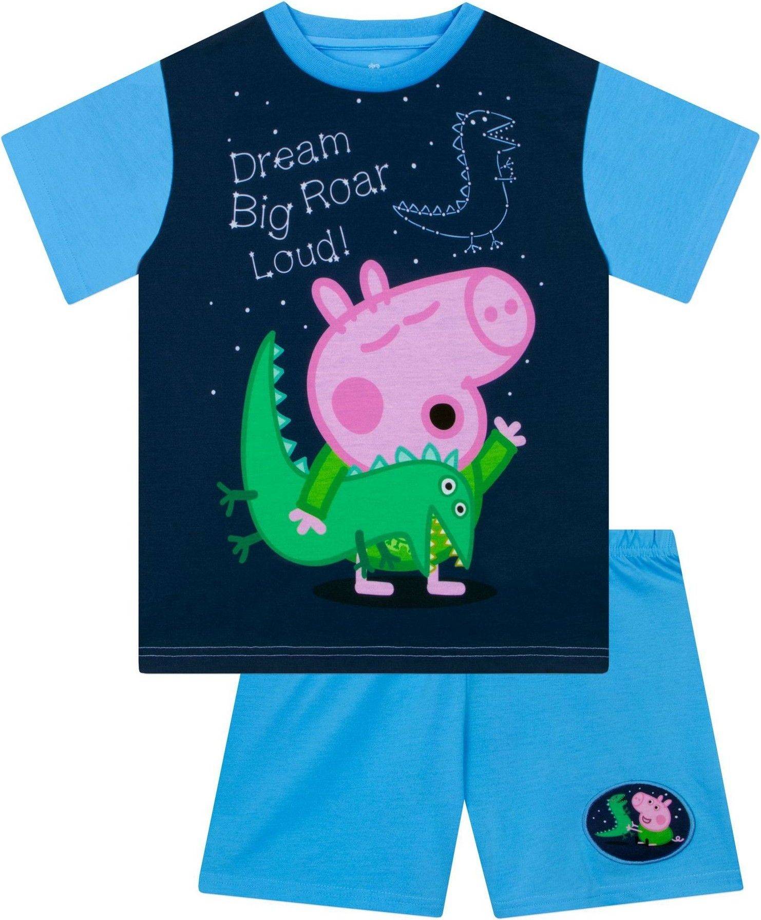 Character Blue George Pig Short Sleeve Pyjamas