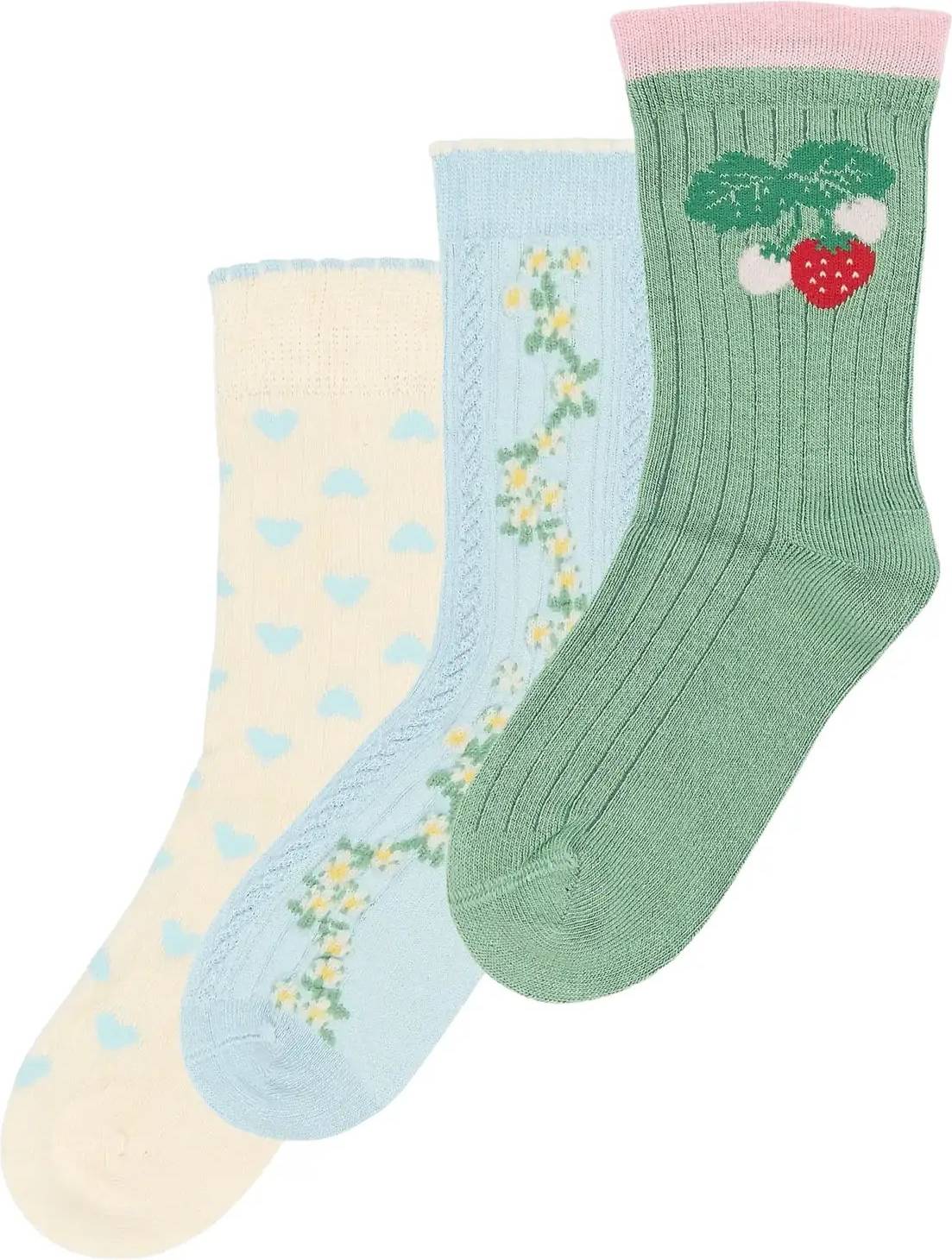 Minipop Rib Bambus Clear Sky Med Print - Multi/Patterned