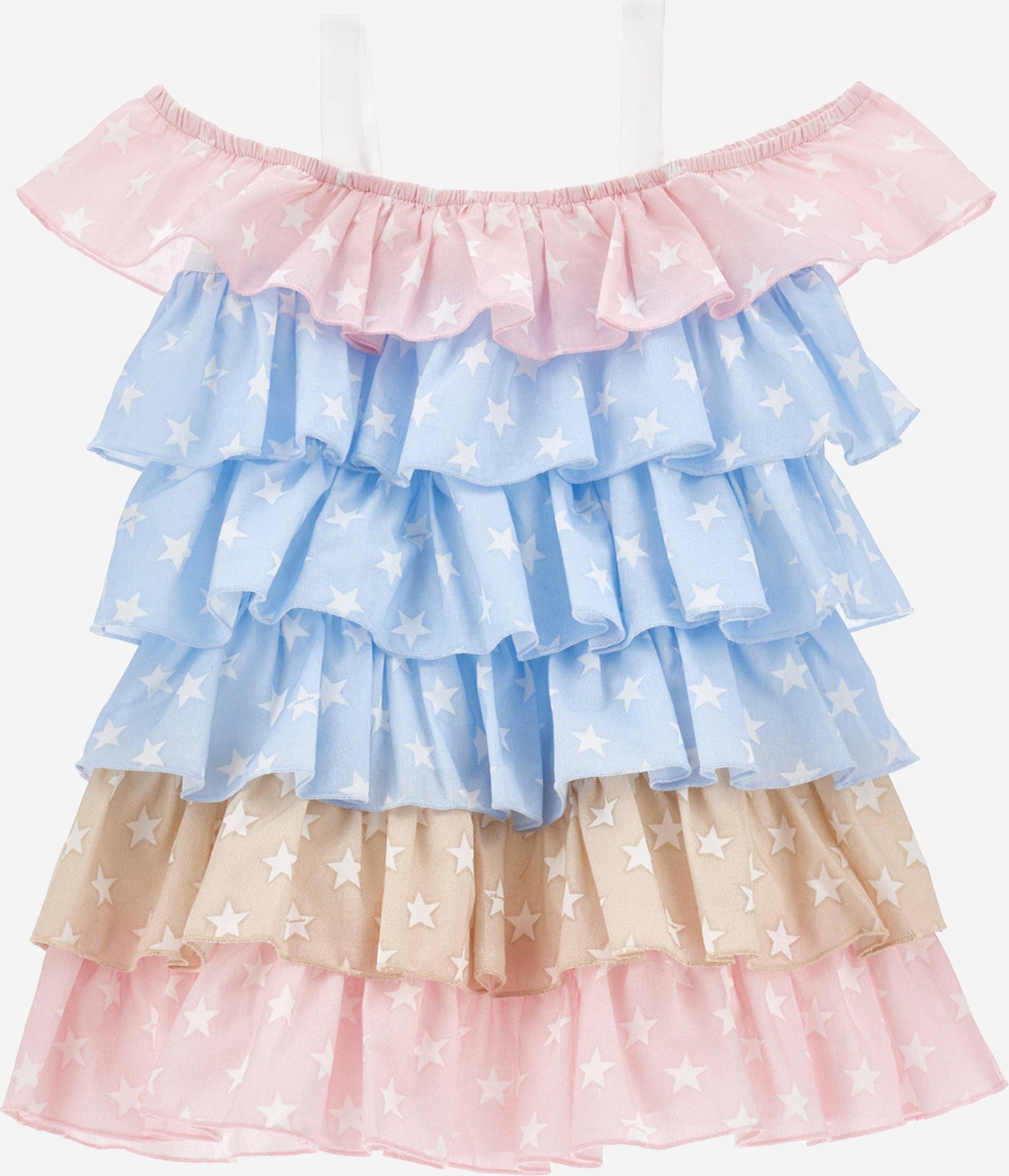 Monnalisa Girls Ruffle Sundress - Multicoloured