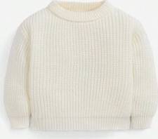 Shein Ribbstickad Tröjor - Vitt