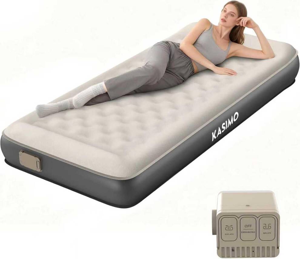 Single Inflatable TPU Airbed with Built-in Pump