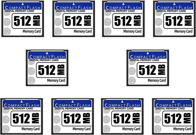 10X 512MB Compact Flash Memory Card
