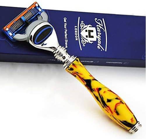Haryali London 5 Edge Head Compatible Razor Unbreakable Resin Handle