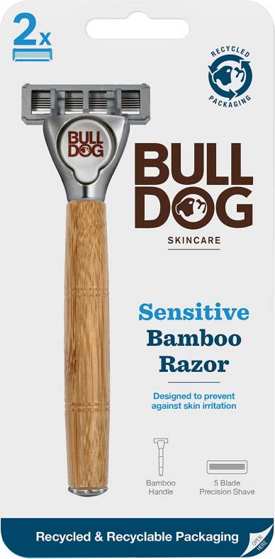 Bulldog Sensitive Bamboo Razor Smooth Glide Handle