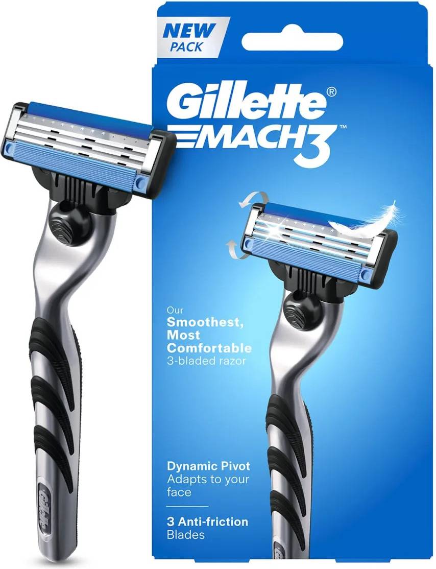 Gillette Mach3 Men's Razor Handle With Blade Cartridge
