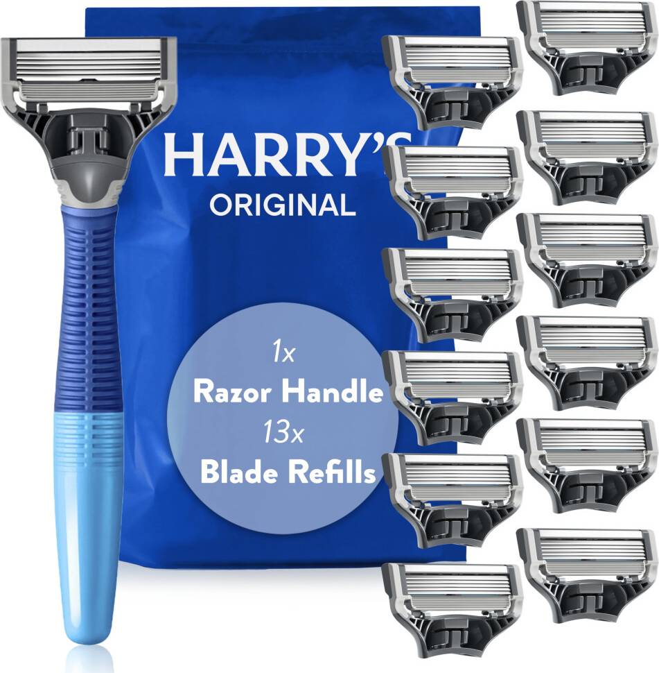 Harry's Men's Razor Set Indigo Blue Handle