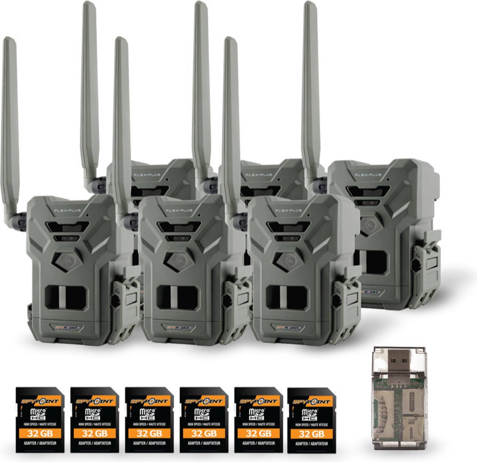SpyPoint Flex-Plus Cellular Trail Camera 6-Pack