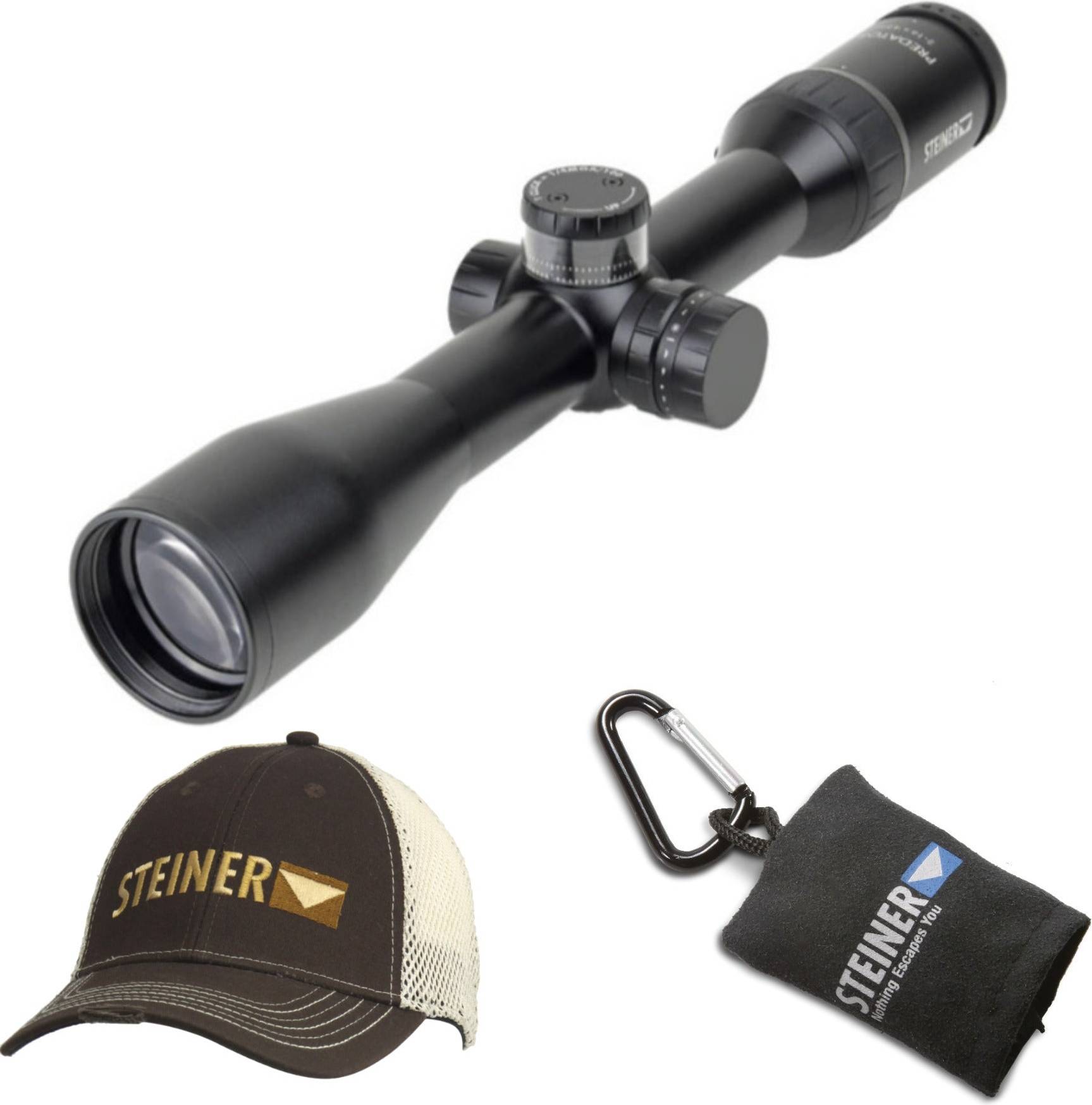 Predator 8 Riflescope with Cap and Lens Cloth