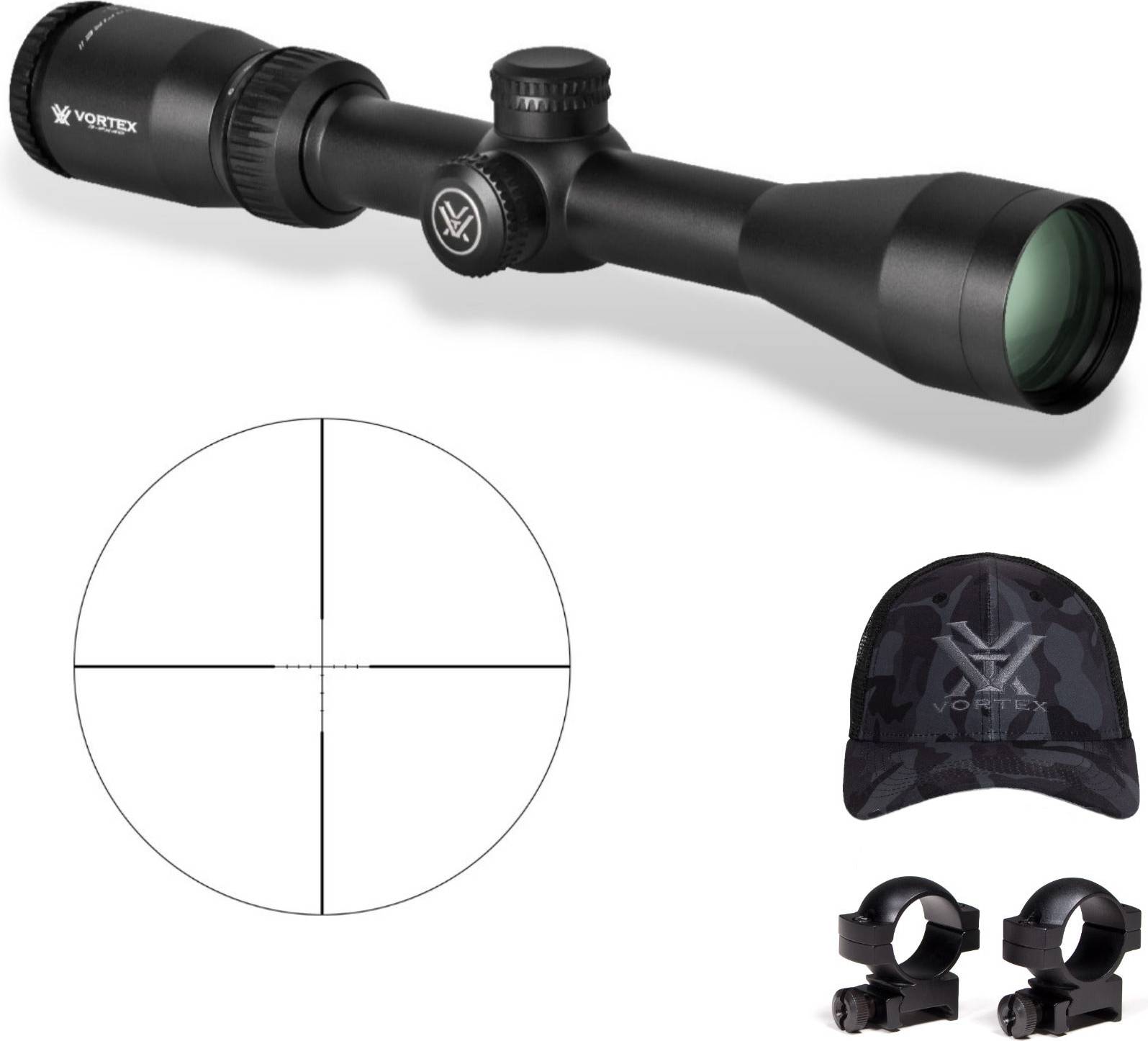 Vortex Optics Crossfire II Scope With 1-Inch Rings