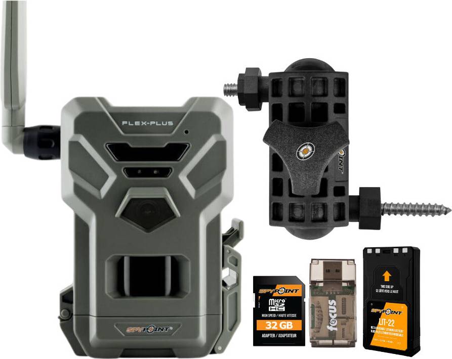 SpyPoint Flex-Plus Cellular Trail Camera Bundle