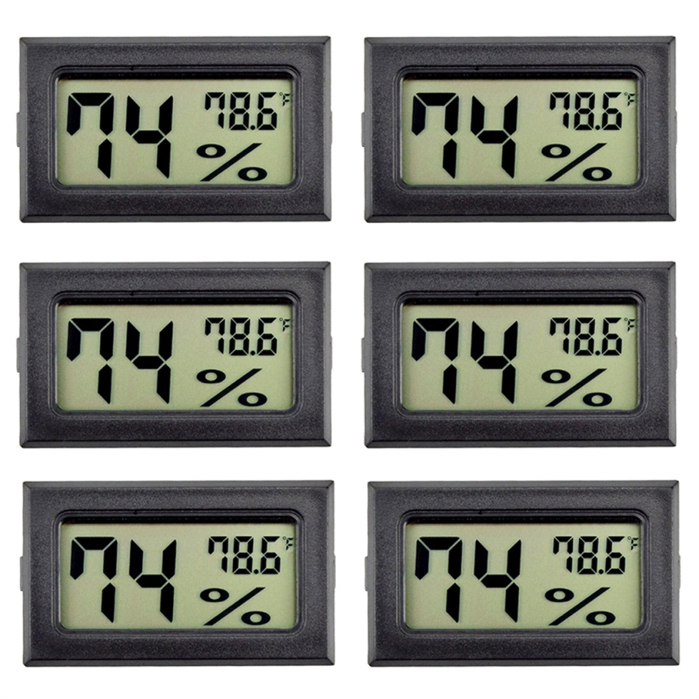 Spactz 6Pack Mini Hygrometer Indoor Humidity Meter