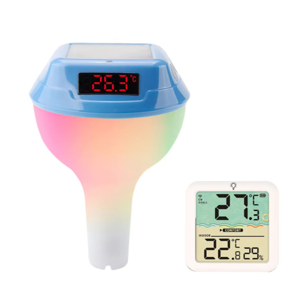 Solar Powered Pool Thermometer LED Display