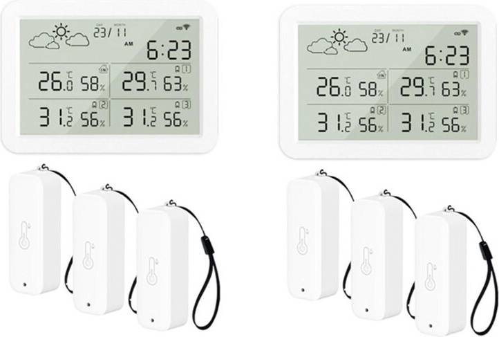 Tuya termometer Kepptory 2PCS Tuya WiFi Wireless Humidity Monitor Remote