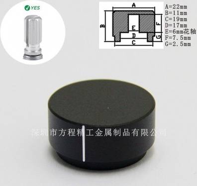 Metall Aluminium Vridkontroll Potentiometer Rattar