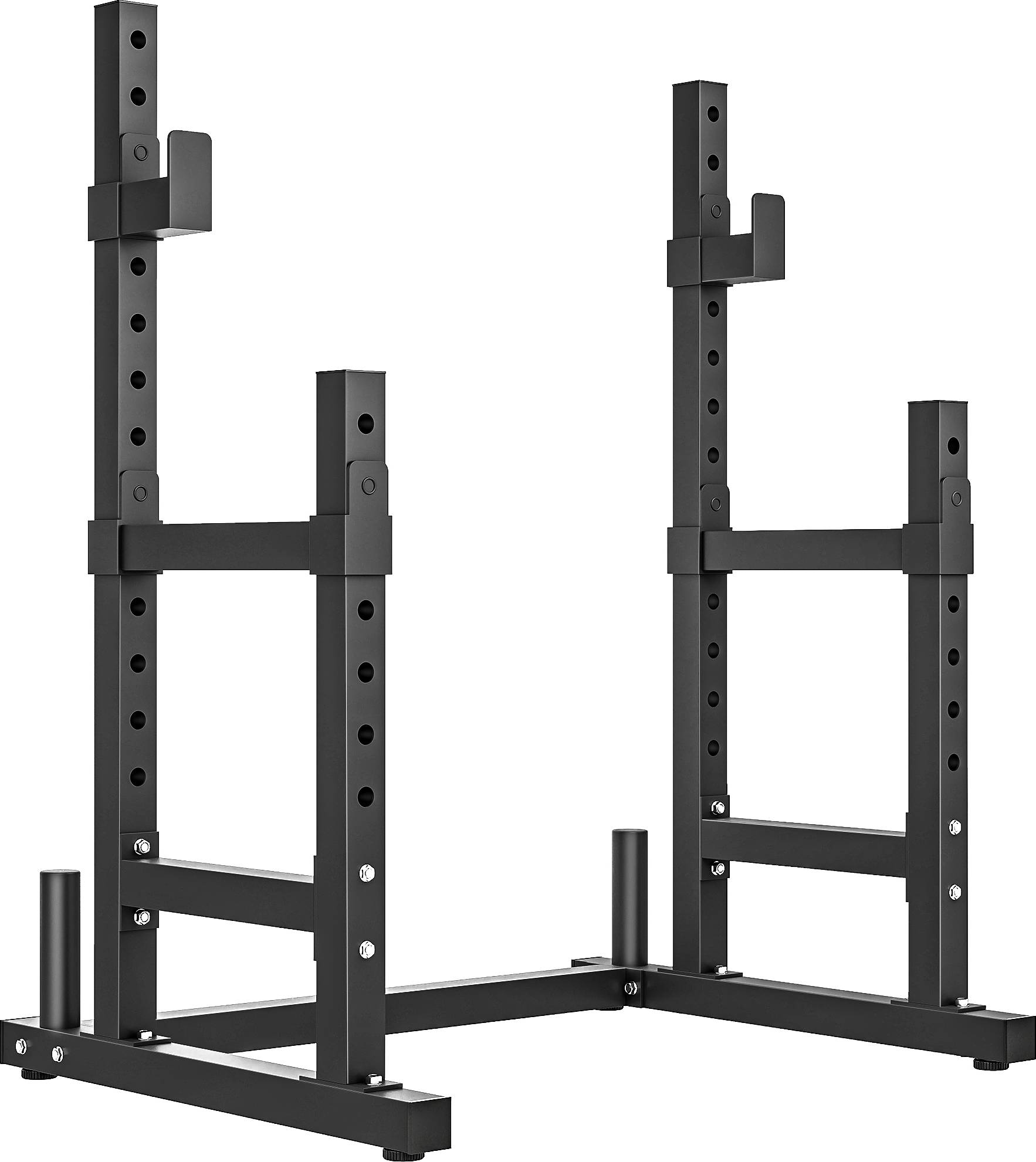 Adjustable Squat Rack with Plate Holders