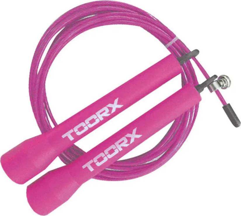 Speedrope Acier Poignées Plastique Rouge