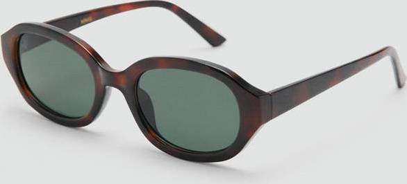 Mango Rectangular Frame Sunglasses - Chocolate