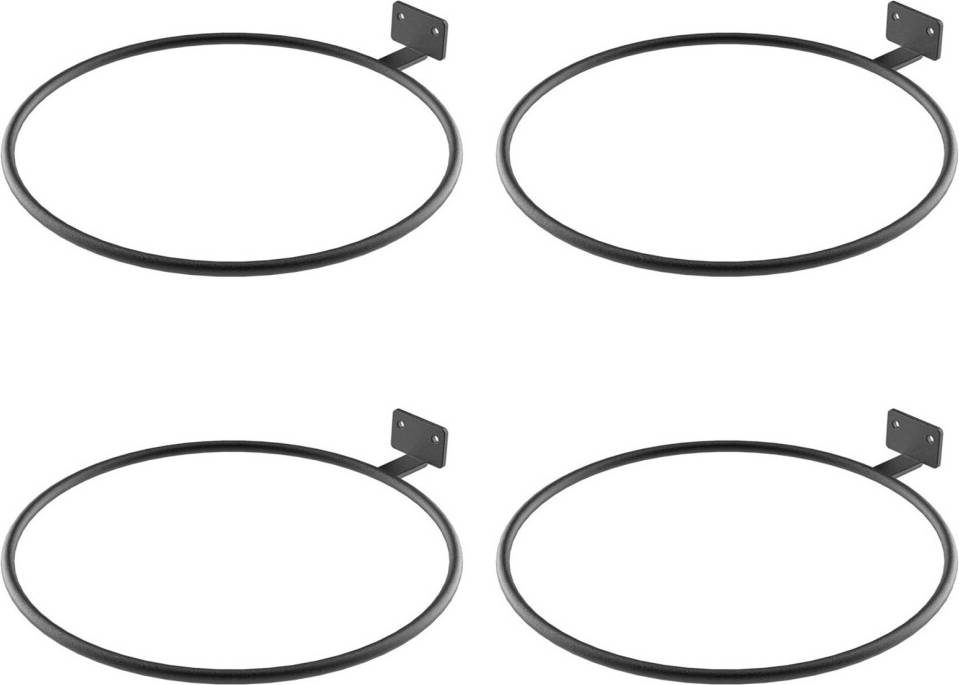 4Pcs Wall Mounted Basketball And Football Display Rack