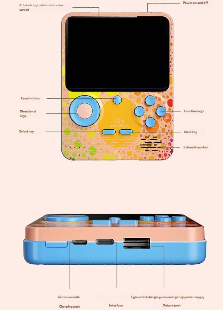 Handheld Video Game Player 666 In 1