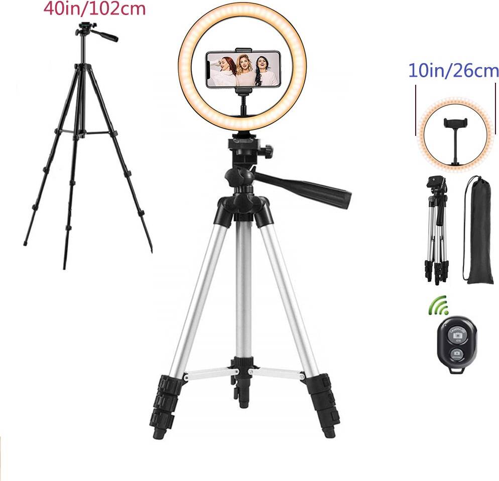 Ring light stativ 10 Inch LED Ring Light Dimmbar Stativ