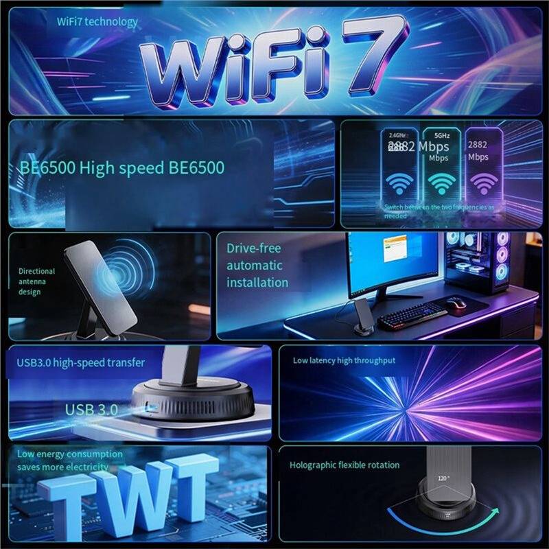 Wireless network adapter BE6500M Wireless Network Card Adapter
