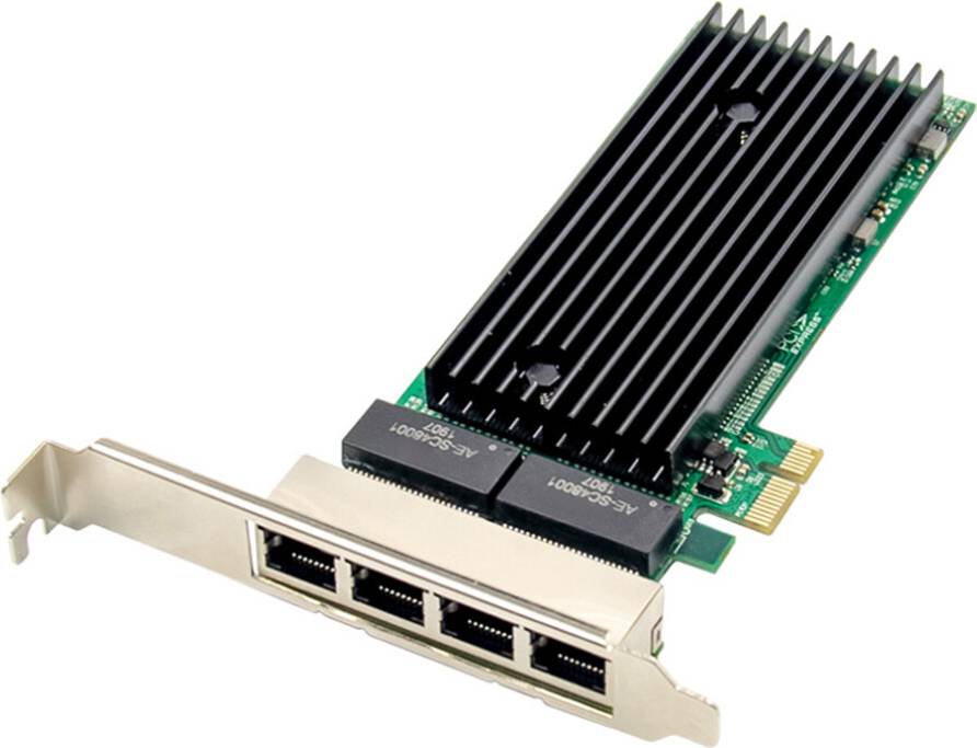Typecat PCI-E 4 Port RJ45 Server Gigabit Chip