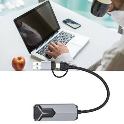 Usb Type-C Ethernet Adapter Rj45 Gigabit Nic Rtl8156b