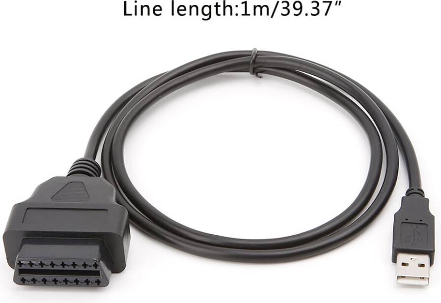 Obd2 usb 16Pin OBD2 To USB Port Adapter Cable