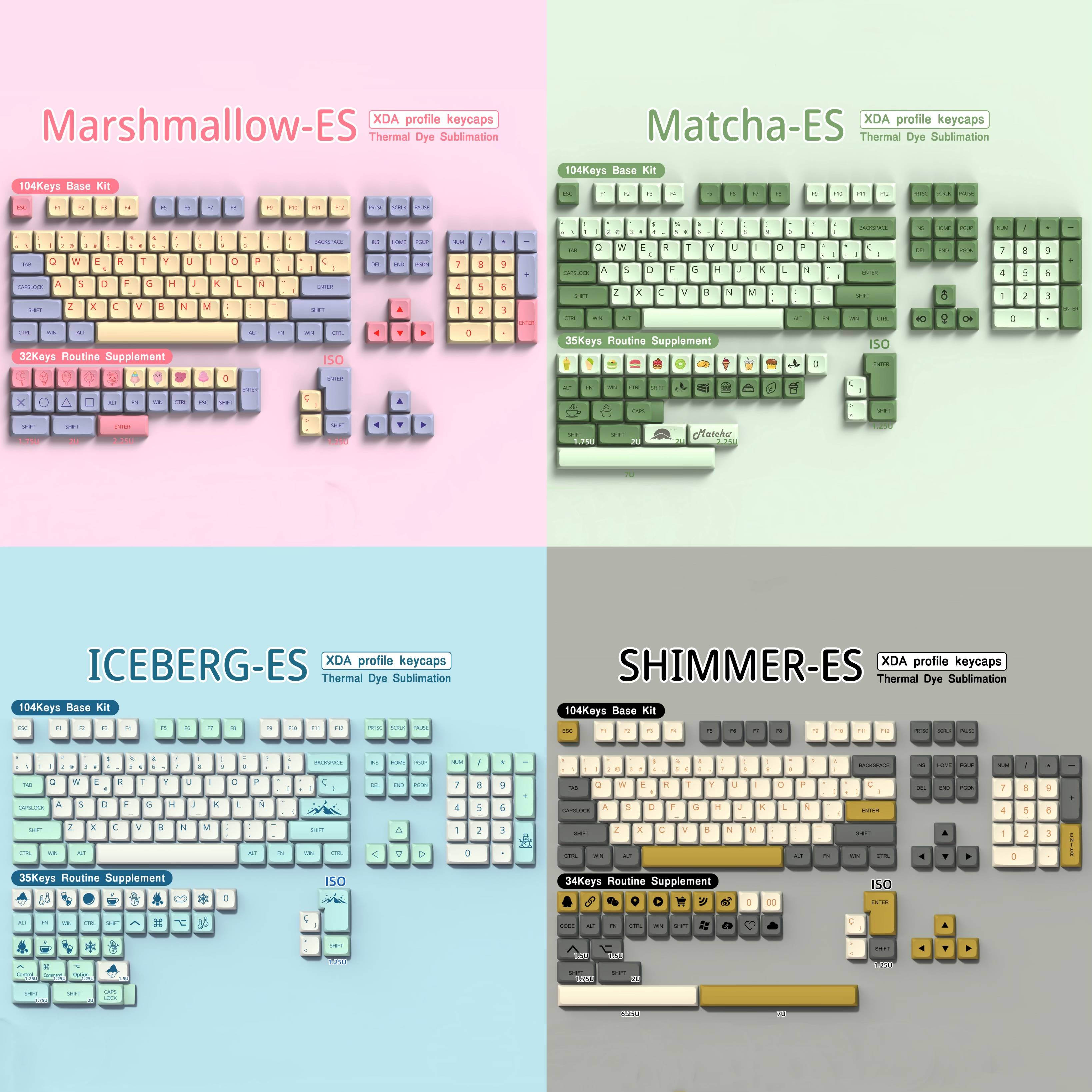 Retro Mixed Lights Keycaps 151 Keys