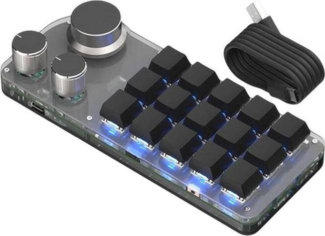 Tlily Programmable 15-Key Portable Keyboard