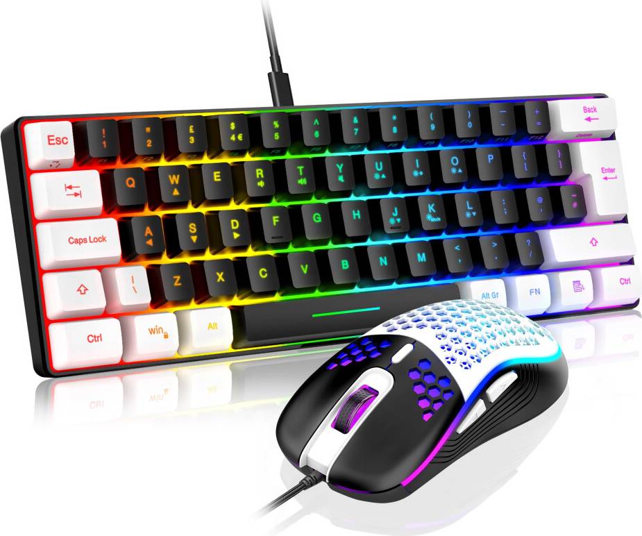 RedThunder Layout Ultra Compact Backlit Mini Gaming Keyboard