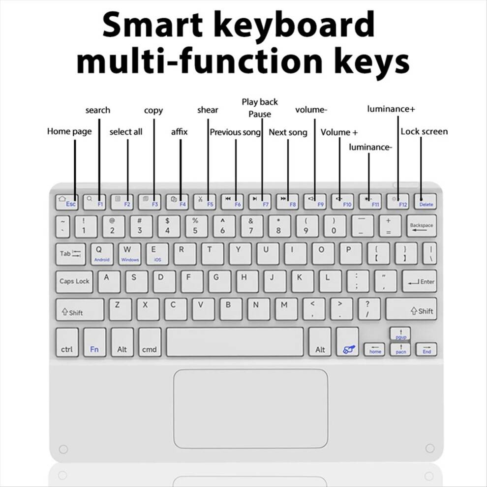 10 Inches Bluetooth Touchpad Keyboard Green