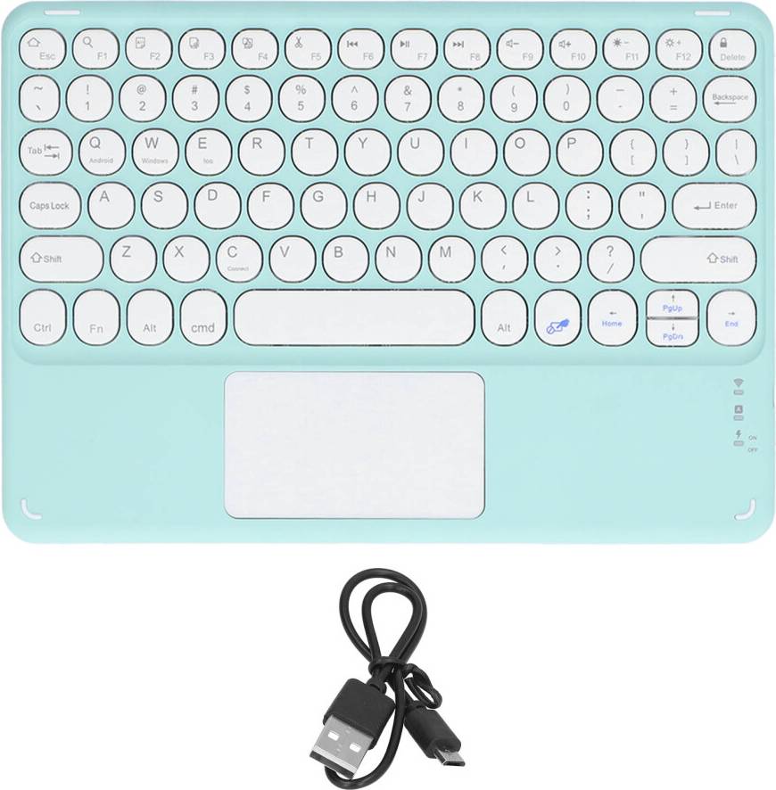 Wireless Touch Keyboard Round Keycaps