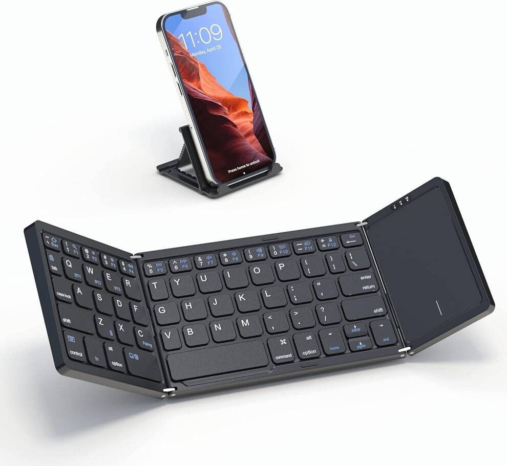 Foldable Bluetooth Keyboard with Touchpad