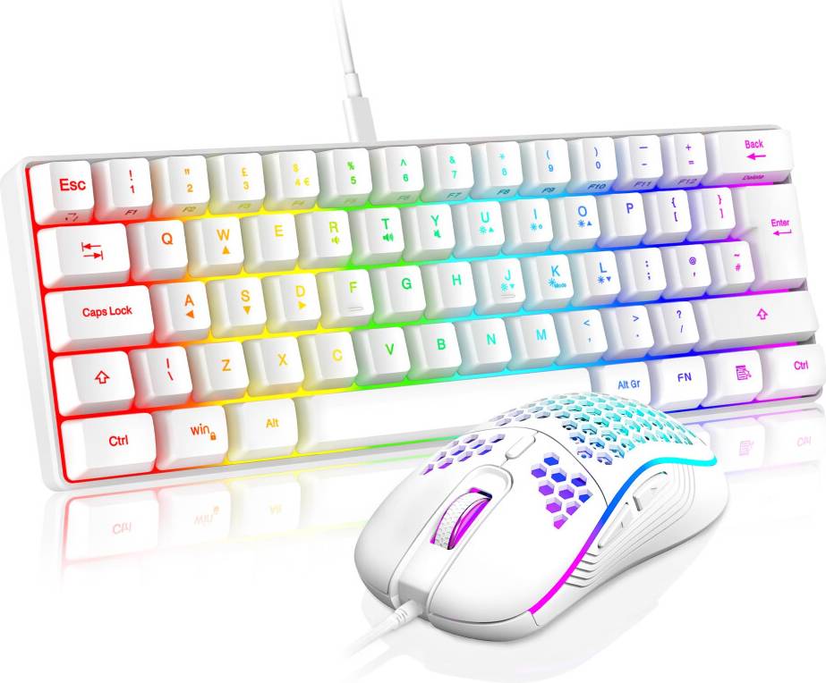 RedThunder Layout Ultra Compact Backlit Mini Gaming Keyboard