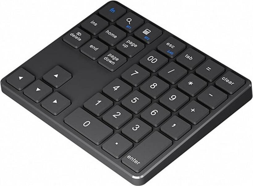 Bluetooth Numeric Keypad 2.4GHz Wireless Black