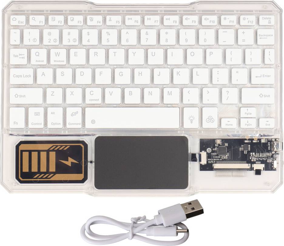 Bluetooth Rechargeable Transparent Wireless Keyboard