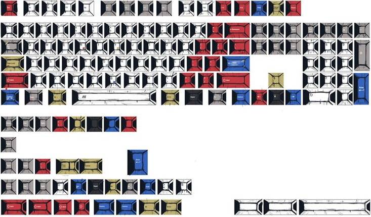 Tlily PBT Comic Style Keycaps Set
