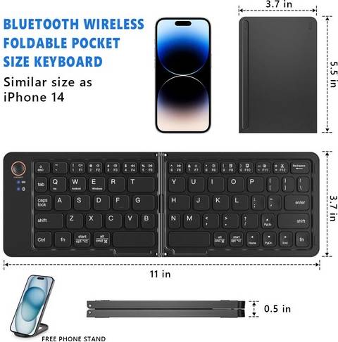 Foldable Quiet 67Key Bluetooth Keyboard