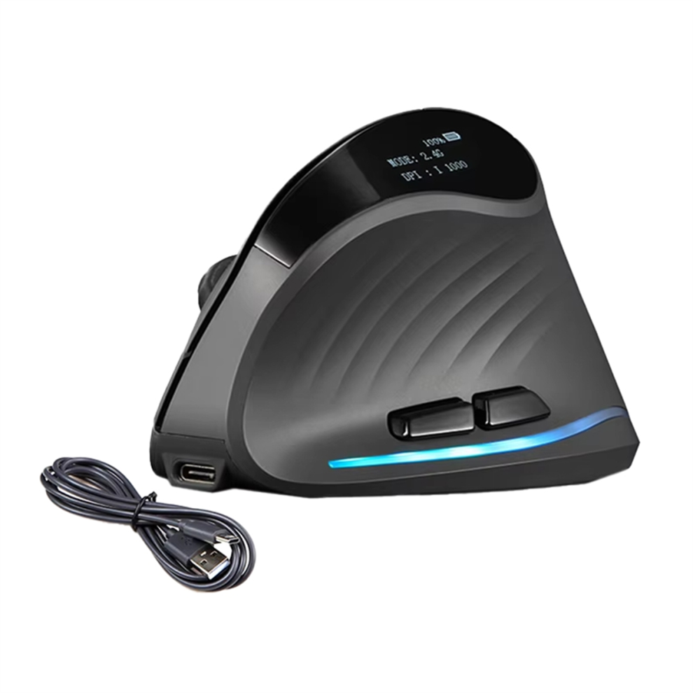 Mouse Verticale Wireless Ricaricabile Con Schermo
