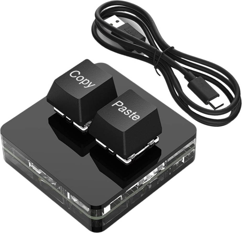 Portable 2-Key Macro Keypad USB-C